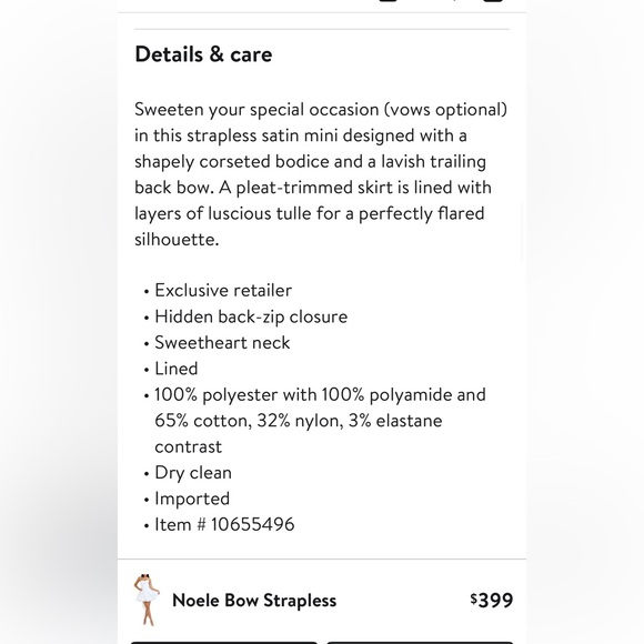 House of CB Noele Bow Strapless Dress - Picture 7 of 12